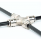 Racor aspa o en forma de X de 1/4"