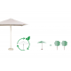 Parasol 2,5 m cuadrado Eolo Pureti Descontaminante
