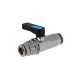 Racor 1/4 con llave de corte integrada