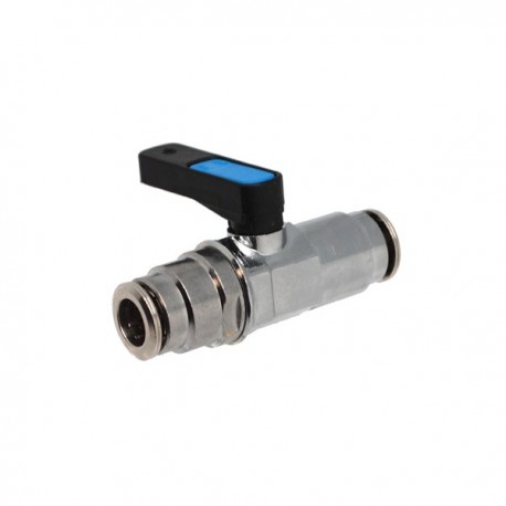 Racor 1/4 con llave de corte integrada