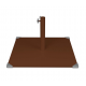 Base cuadrada parasol canto expeleta 35 Kg color Oxido