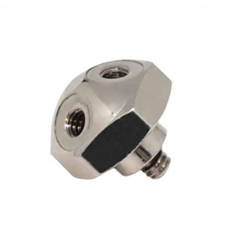 Colector de 3 salidas con cabeza hexagonal
